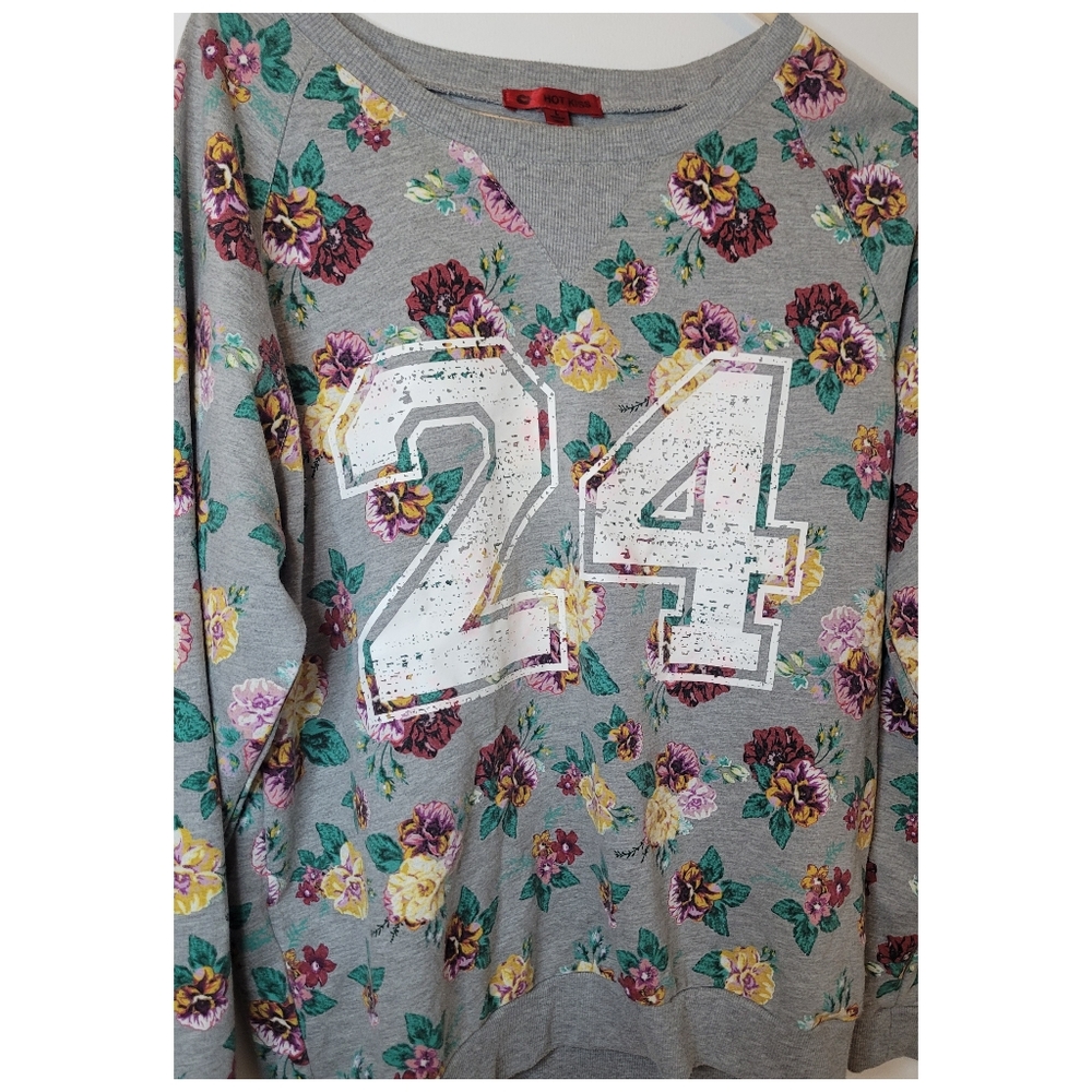 Floral Grey Sweater